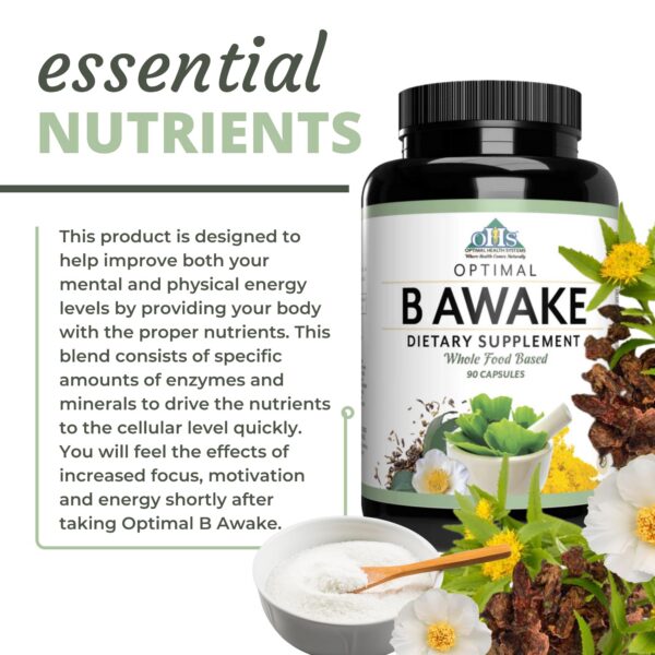 Etiqueta vitaminas B Awake Optimal Health Systems 90 cápsulas