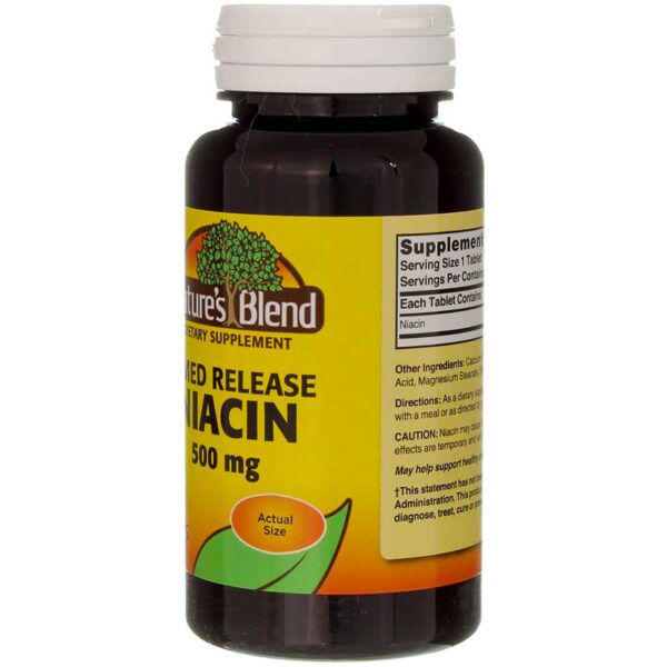 Etiquetas y detalles niacina Nature's Blend
