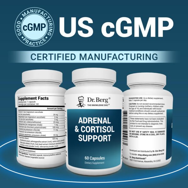 Etiquetas y lista de ingredientes del producto Dr. Berg Adrenal