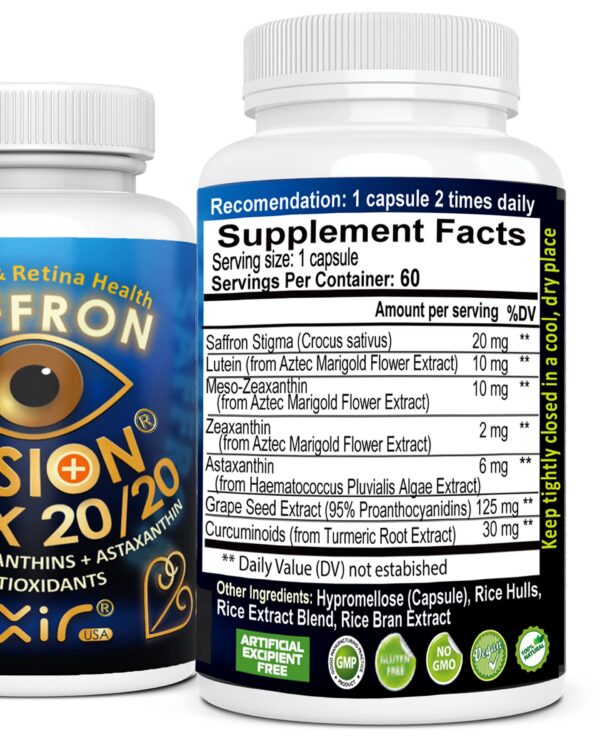 EXIR Eye Supplement frasco y tapa