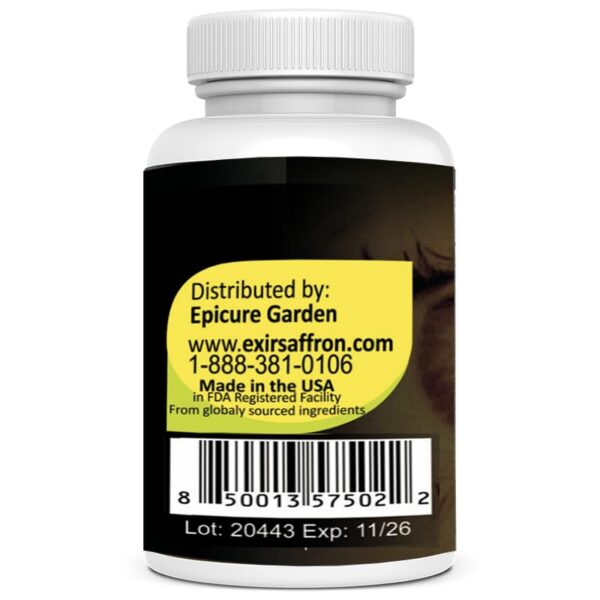 Etiqueta lateral de Eye Vitamins EXIR