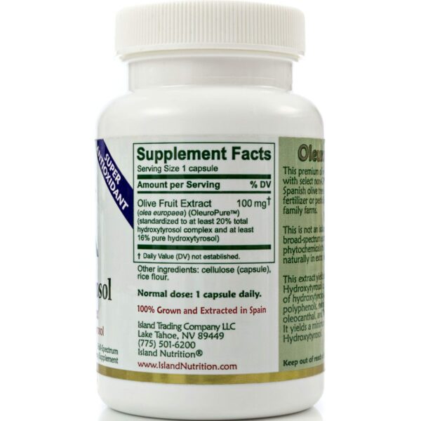 Extracto de aceituna hidroxitirosol complejo potente 90 cápsulas