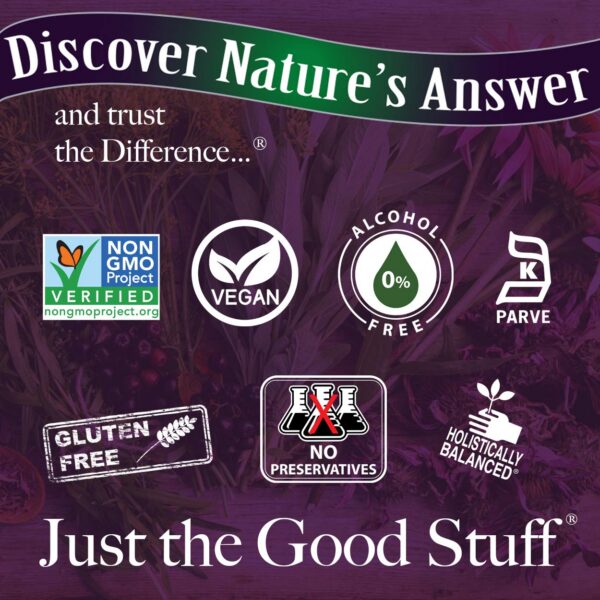 Version 1.0.0 Extracto de arándano en botella con etiqueta Nature's Answer