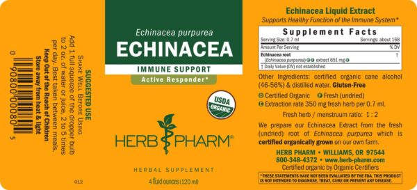Extracto Echinacea raíz planta Herb Pharm
