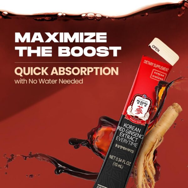 Extracto ginseng rojo coreano Jung Kwan Jang sin azúcar y natural