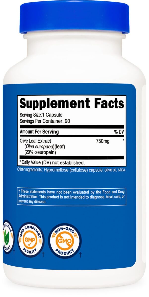 Extracto hoja de olivo Nutricost 20% oleuropeína