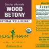 Version 1.0.0 Extracto líquido certificado wood betony Herb Pharm 1 onza