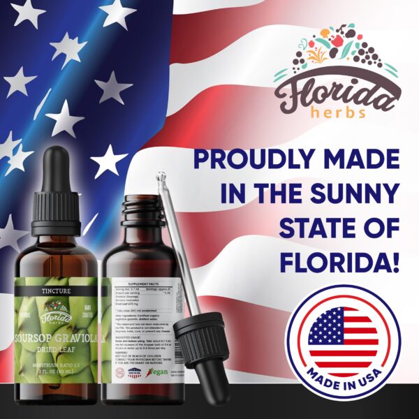 Extracto líquido hoja graviola suplemento natural Florida Herbs