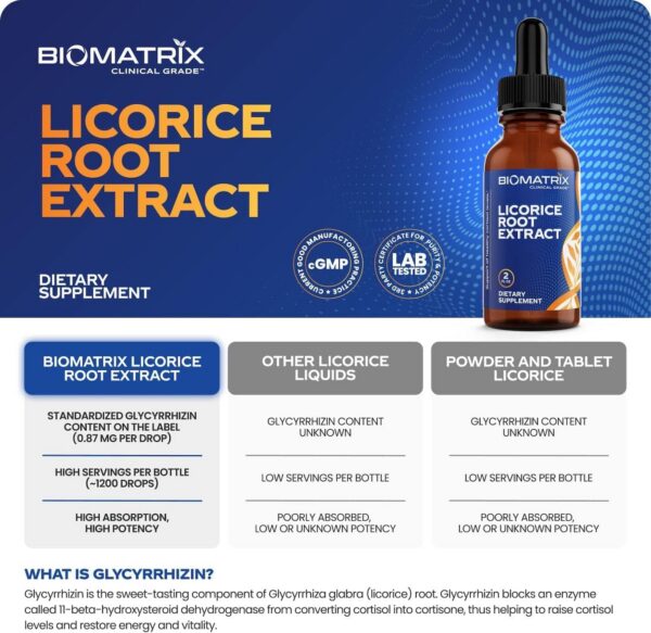 Extracto líquido regaliz BioMatrix frasco 2oz para energía