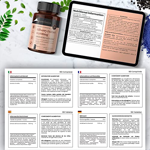 Extracto potente y alto valor pureclinica arándano y pimienta negra