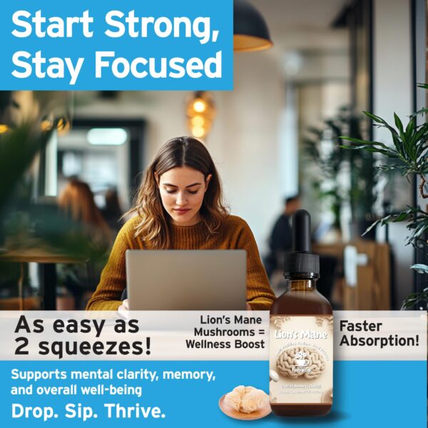 Extracto ultrapotente Lion’s Mane FUNGISIP 2 oz calidad usa