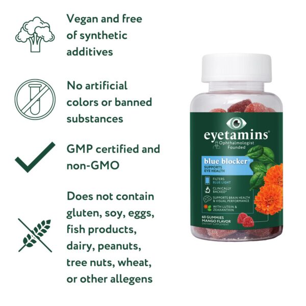 Version 1.0.0 Etiqueta de ingredientes EyeTamins Blue Blocker