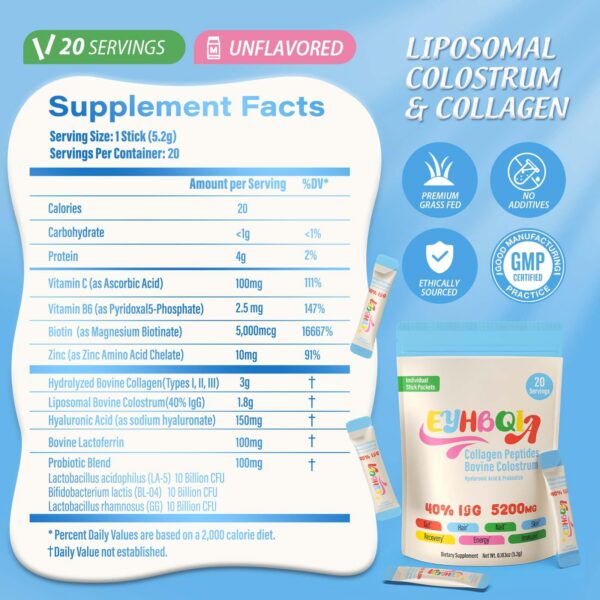 Colostro bovino alimentado con pasto EYHBQIA