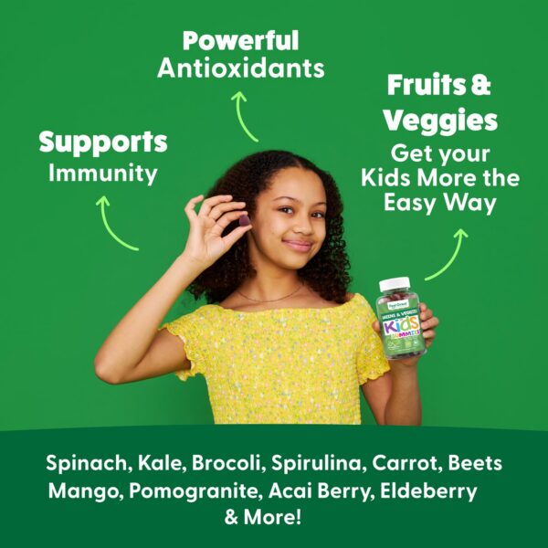 Version 1.0.0 Gomitas de color verde vistas de cerca