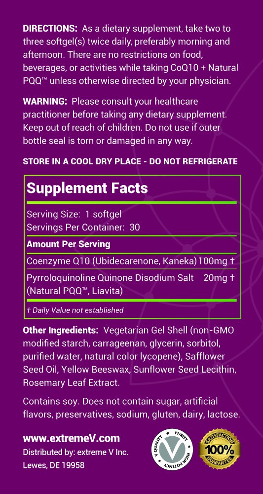 Detalle de la etiqueta FertileQQ CoQ10