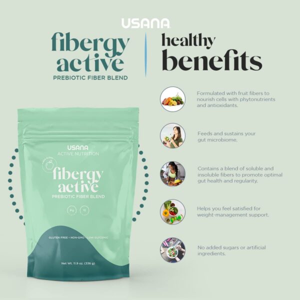 Fibergy Active USANA suplemento vegano para salud intestinal