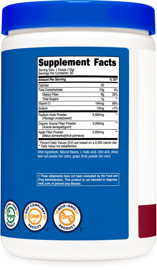 Fibra soluble Nutricost polvo vegano suplemento digestivo