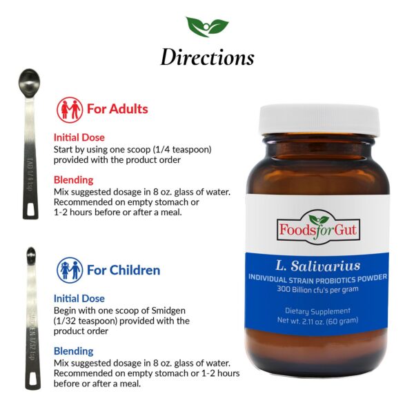 Foods For Gut Lactobacillus Salivarius probiótico polvo 60 gramos envío