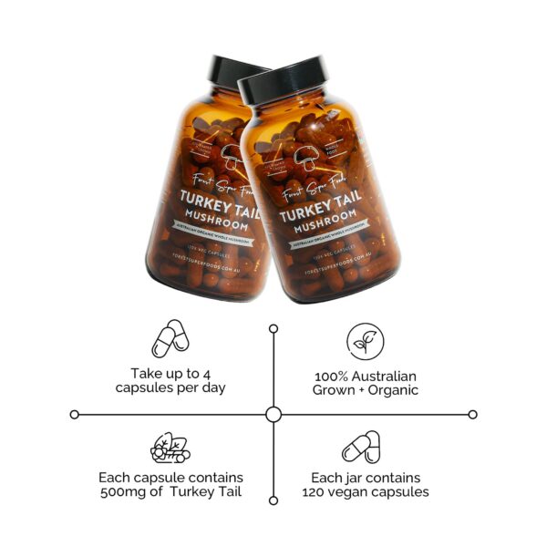 Forest Super Foods suplemento natural de hongos cola de pavo