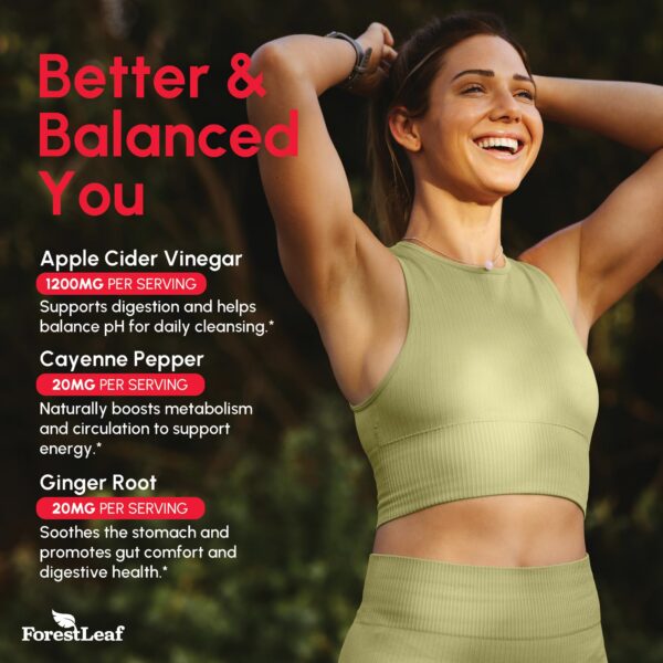 ForestLeaf cápsulas vinagre sidra manzana 120 unidades envase principal