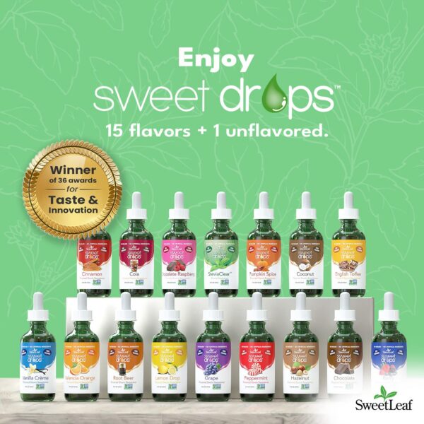 Endulzante natural SweetLeaf stevia gotas presentación pack triple