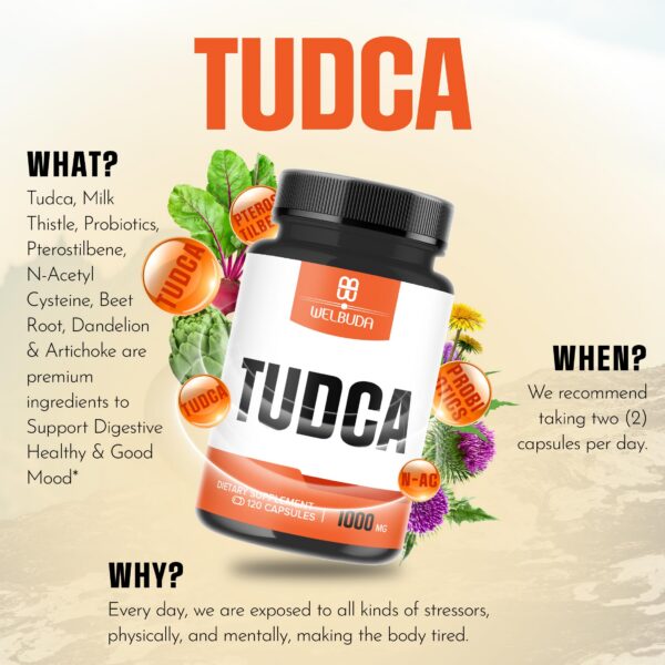 Fórmula 8in1 Tudca con extractos naturales para salud digestiva