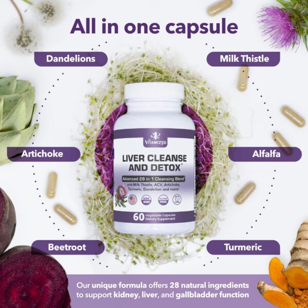 Fórmula avanzada 28 en 1 para limpiar y reparar hígado graso