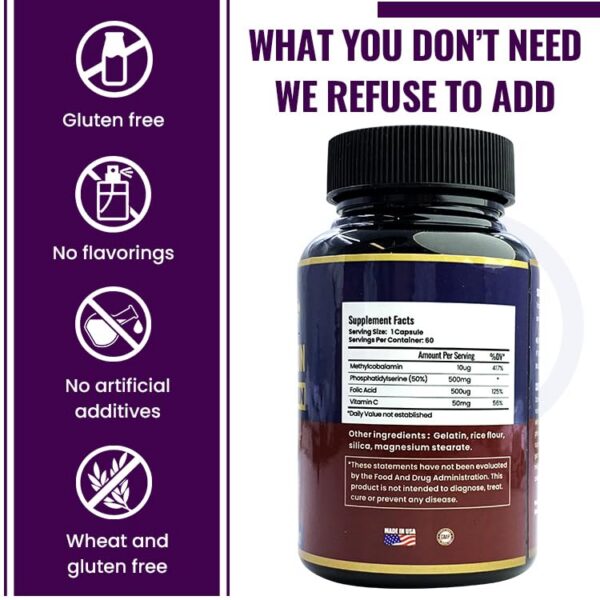 Fórmula para energía y alivio nervioso con b12 metilcobalamina