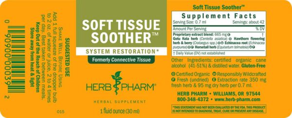 Fórmula herbal certificada para tejidos blandos Herb Pharm