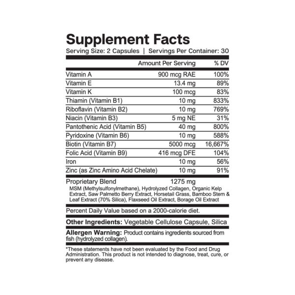 Fórmula para mejorar uñas cabello piel Essential Elements