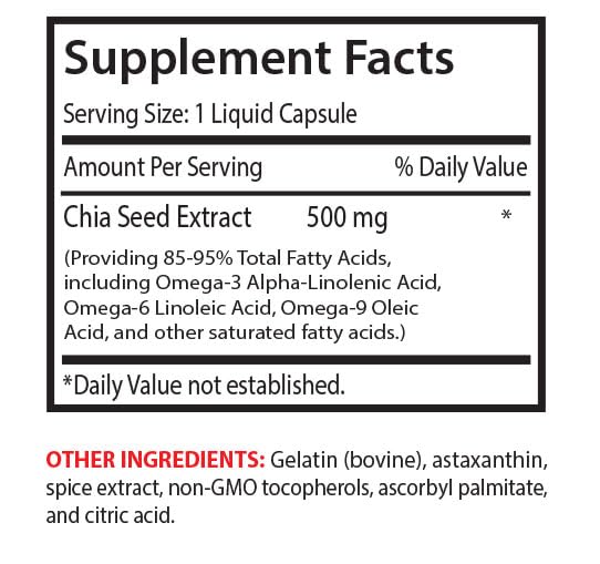 Version 1.0.0 Suplemento de omega y antioxidantes aceite de semilla de chía