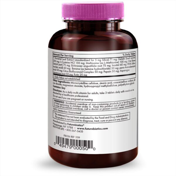 Version 1.0.0 Fórmula nutritiva Futurebiotics para cabello piel y uñas fuertes