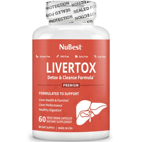 Fórmula patentada LiverTox NuBest para salud del hígado