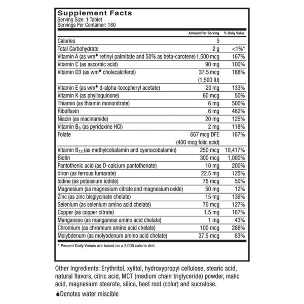 Version 1.0.0 Fórmula segura Celebrate Vitamins multivitamínico masticable 180 tabletas