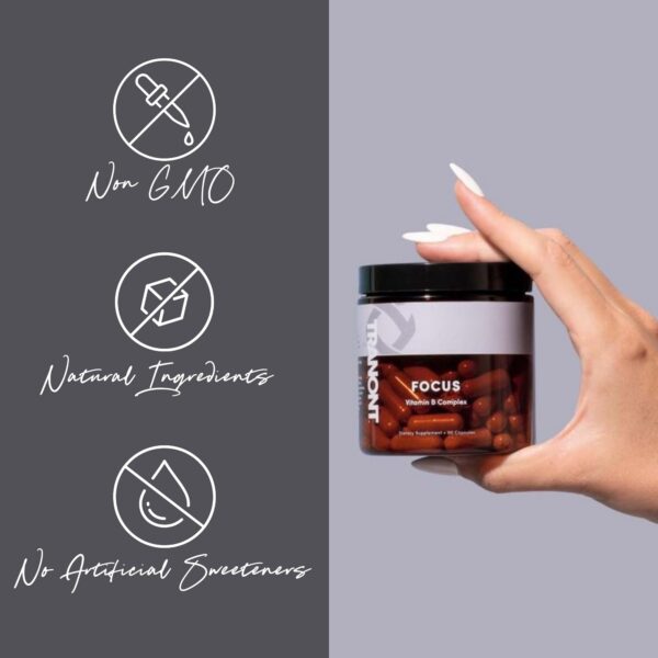 Formula vegana Tranont Focus complejo vitaminas B con biotina