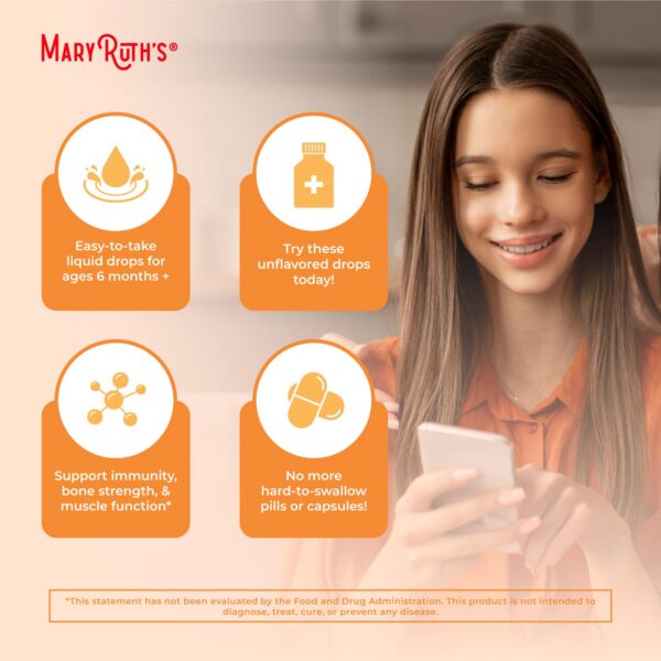 Fórmula vegana vitamina d3 maryruth para salud ósea y muscular