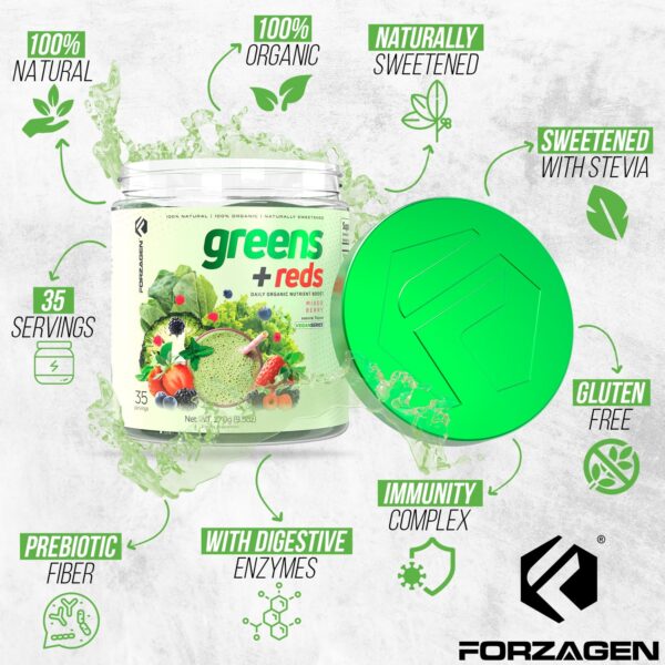 Ingredientes de Forzagen Greens & Reds