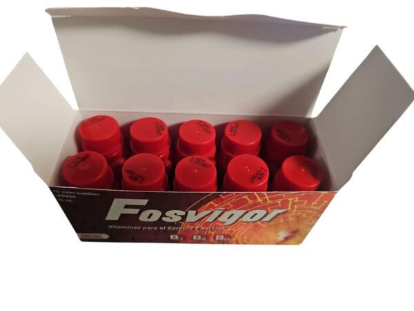 Fosvigor viales rojos vitaminas B1 B6 B12 para energía y enfoque mental