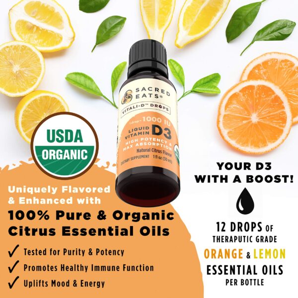 Frasco y etiqueta de vitamina D3