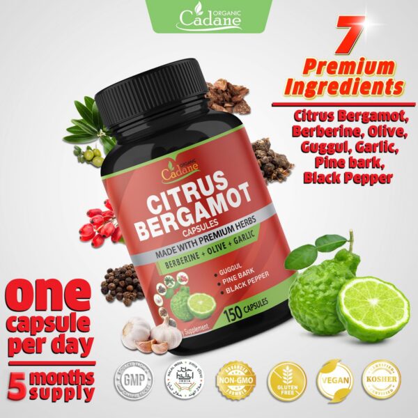 Frasco con 150 cápsulas de suplemento herbal con fórmula concentrada