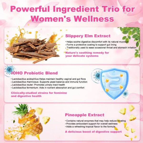 Version 1.0.0 Frasco con 60 gomitas ZREVSB probióticos femeninos