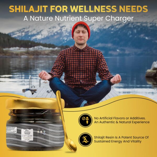Frasco de 60g resina pura de shilajit Himalaya BioBoost