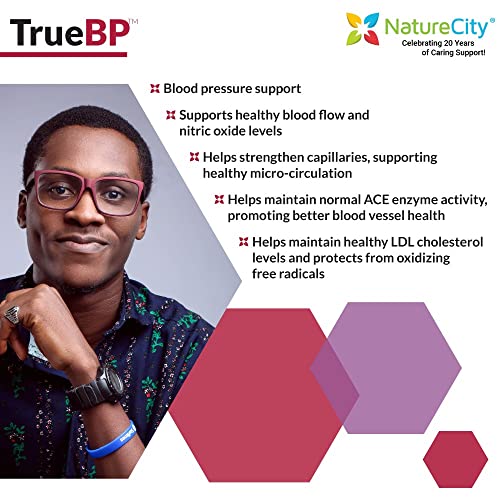 Frasco abierto con cápsulas NatureCity True-BP