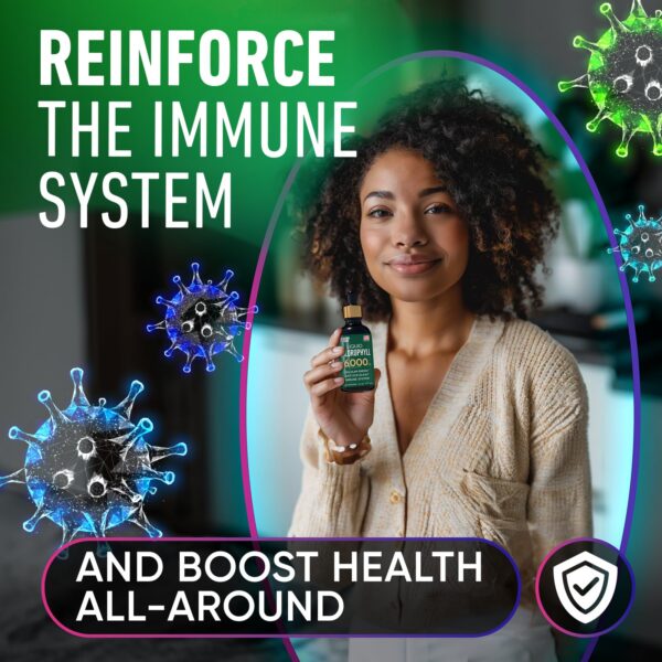 Version 1.0.0 Suplemento clorofila líquida Alpha Flow botella posterior