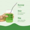 Frasco de Better Alt Greens suplemento detox con sabor menta