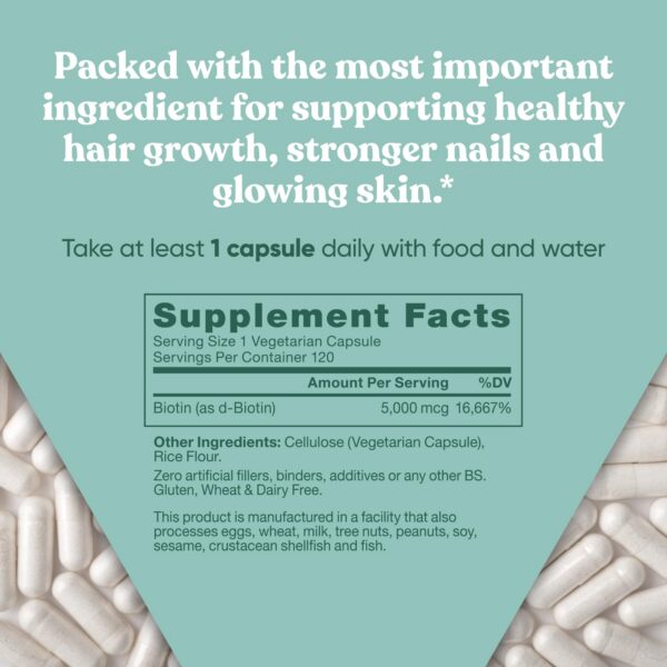 Frasco Biotina 5000 mcg Eu Natural cápsulas blandas veganas