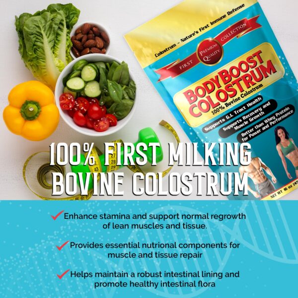 Frasco BodyBoost Whole Colostrum polvo 16 oz