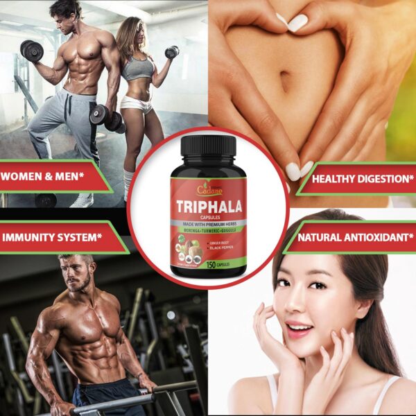 Frasco Cadane Triphala con ingredientes naturales