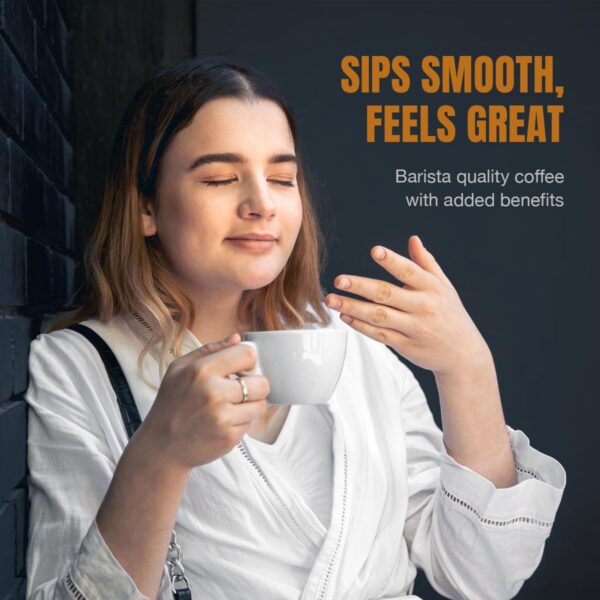 Frasco con café instantáneo BARGAD 6 hongos adaptógenos