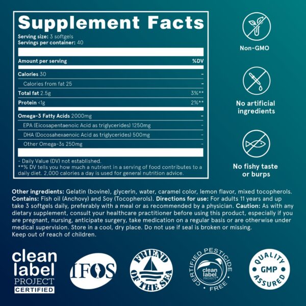 Frasco y caja Puori Omega 3